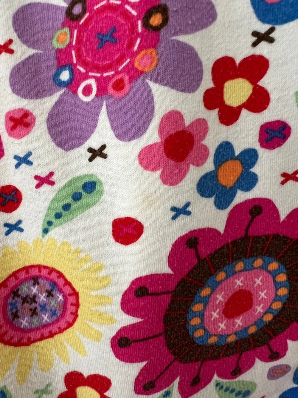 Hanna Andersson Dress Girls 6-7 Bright Floral Cotton A-Line Colorful